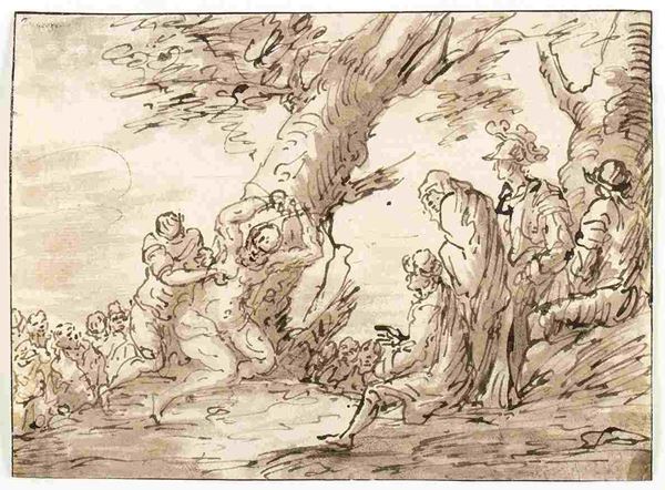 Francesco Fracanzano : Lo scorticamento di Marzia...  - Auction Dipinti e Disegni dal XV al XIX secolo - Bertolami Fine Art - Casa d'Aste