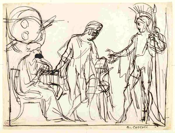 ARISTODEMO COSTOLI (Firenze, 1803 - 1871) : Scena mitologica...  - Auction Dipinti e Disegni dal XV al XIX secolo - Bertolami Fine Art - Casa d'Aste