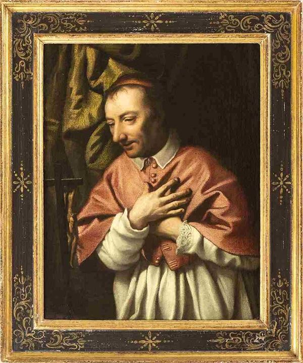 MARCANTONIO BASSETTI (Verona, 1586 - 1630), ATTRIBUITO : San Carlo Borromeo...  - Auction Dipinti e Disegni dal XV al XIX secolo - Bertolami Fine Art - Casa d'Aste