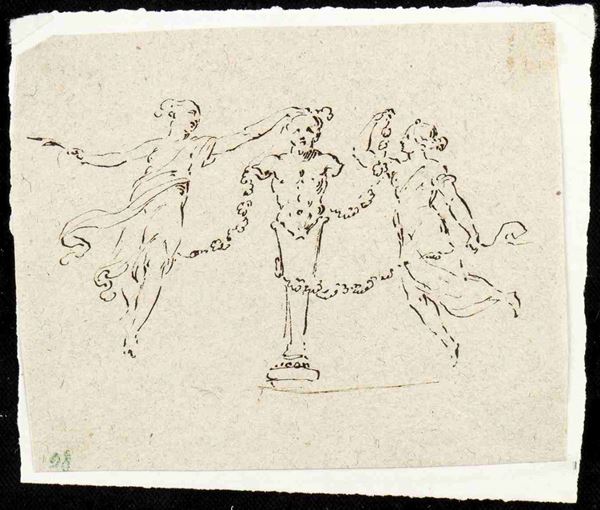 Artista veneziano, XVIII secolo : Ninfe danzanti...  - Auction Dipinti e Disegni dal XV al XIX secolo - Bertolami Fine Art - Casa d'Aste