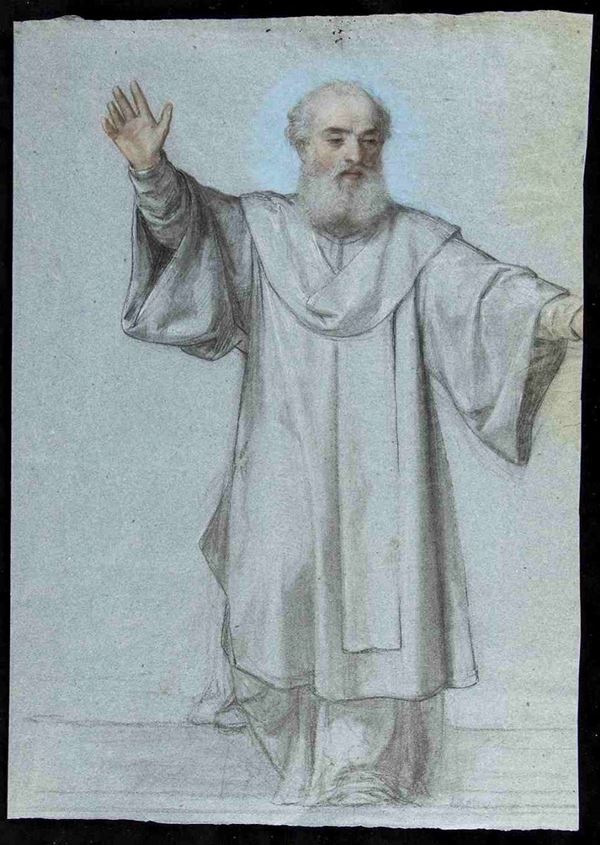 PIETRO GAGLIARDI (Roma, 1809 - Frascati, 1890), ATTRIBUITO - Frate in predicazione...