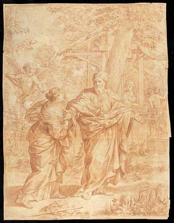 Carlo Maratti : Noli me tangere...  - Auction Dipinti e Disegni dal XV al XIX secolo - Bertolami Fine Art - Casa d'Aste