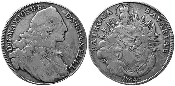 GERMANIA. Baviera. Massimiliano III Giuseppe (1745-1777). Tallero 1764. Ag. KM#...