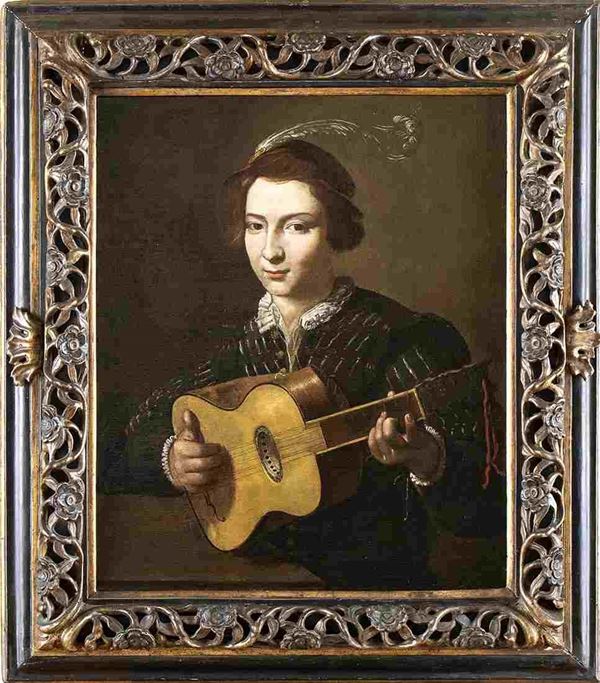 PIETRO PAOLINI (Lucca, 1603 - 1681) - Suonatore di chitarra...