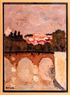 CARLO QUAGLIA : Ponte Sisto a Roma, 1965...  - Asta Arte Moderna e Contemporanea - Pittura, Scultura, Arti decorative e Disegni dal XIX al XXI secolo - Bertolami Fine Art - Casa d'Aste