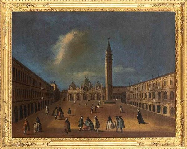 SCUOLA VENEZIANA, SECONDA MET&#192; XVII SECOLO - Veduta Piazza San Marco...