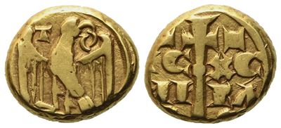 Messina. Regno di Sicilia. Manfredi (1258 - 1266). Multiplo di Tarì, Sigle T o al Dritto. Au (2,0...