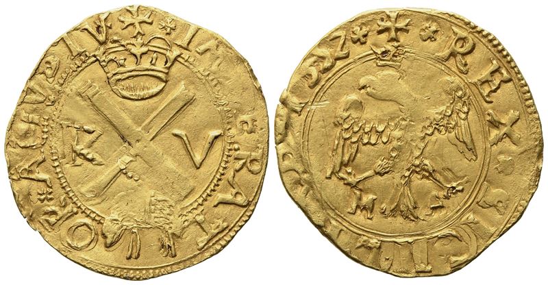 Messina. Regno di Sicilia. Carlo V D'asburgo (1516-1556). Scudo 1552. Au (3,26 G; 22,5 MM)