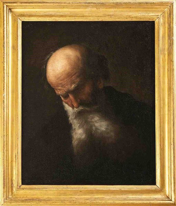 Francesco Fracanzano : Busto di anziano con barba...  - Auction Dipinti e Disegni dal XV al XIX secolo - Bertolami Fine Art - Casa d'Aste