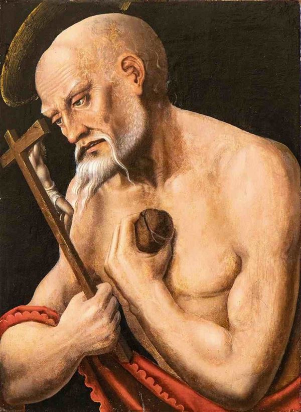 San Girolamo penitente...  - Asta Dipinti e Disegni dal XV al XIX secolo - Bertolami Fine Art - Casa d'Aste