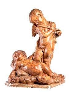 Putti italiani in gesso - 1927, firmati ZAMBINI...  - Auction  Mobili e Oggetti d'arte dal XVII all'inizio del XX secolo - Bertolami Fine Art - Casa d'Aste