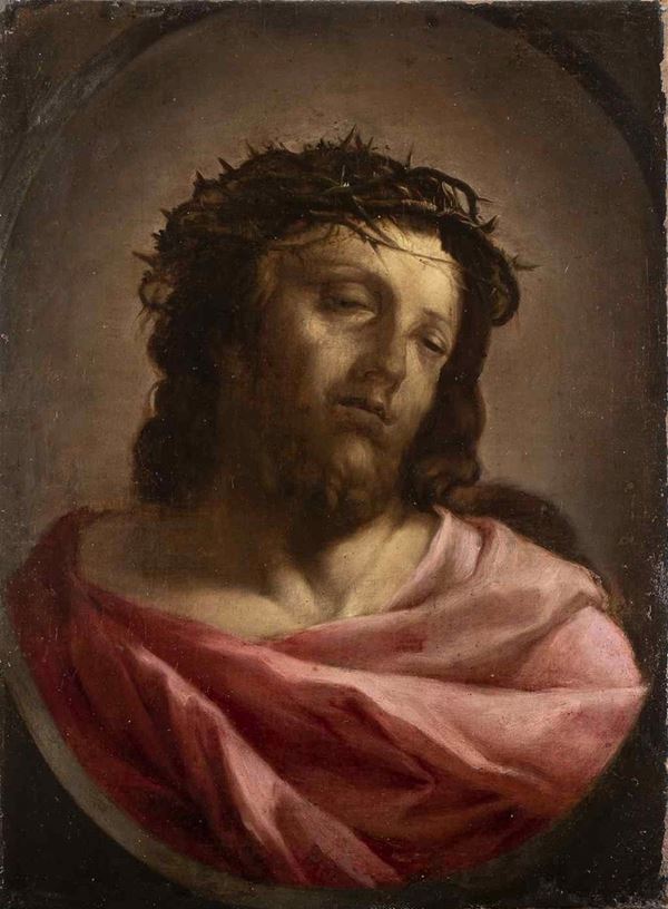 AMBITO DI GIAN DOMENICO CERRINI DETTO IL CAVALIER PERUGINO, SECONDA MET&#192; DEL XVII SECOLO : Ecce Homo...  - Auction Dipinti e Disegni dal XV al XIX secolo - Bertolami Fine Art - Casa d'Aste