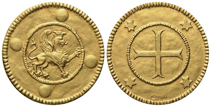 Perugia. Medaglia Commemorativa Moderna. Au 900 (7,12 G; 22 MM)