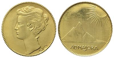 Italia. Medaglia Moderna "ad Majora". Au 750 (1,70 G; 16,5 MM)
