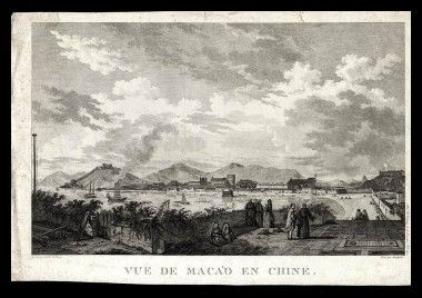 Louis Joseph Masquelier (1741-1811) Atlas du Voyage de la Perouse - Vue de Macao en Chine...