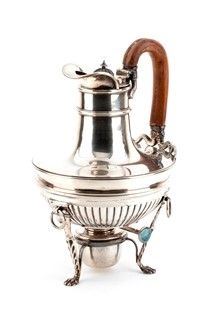 Tea kettle inglese in argento - Londra 1900, maestro argentiere GEORGE LAMBERT...  - Auction Gioielli, orologi, argenti, penne ed altri oggetti d'arte e da collezione. - Bertolami Fine Art - Casa d'Aste