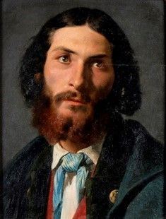 ANDREA CEFALY (Cortale, 1827 - 1907) - Ritratto di giovane patriota (o studio)
...