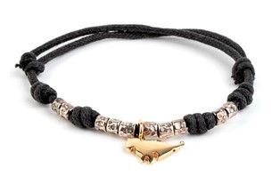 Bracciale in oro, argento, e tessuto - manifattura POMELLATO, collezione DODO  ...