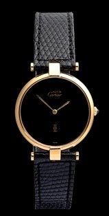 CARTIER Tank Vermeil: orologio lady in argento dorato...