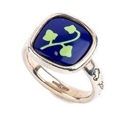 Anello in argento con smalto e lapislazuli - manifattura POMELLATO, collezione ...