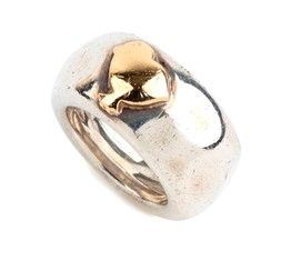 Anello a fascia in argento ed oro - manifattura POMELLATO, collezione DODO...