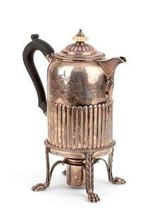 Caffettiera Beggin inglese georgiana in argento - Londra 1810, maestri argentie...  - Asta Gioielli, orologi, argenti, penne ed altri oggetti d'arte e da collezione. - Bertolami Fine Art - Casa d'Aste