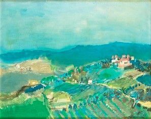 MARCELLO MUCCINI (Roma, 1926 - 1978) - Paesaggio collinare...