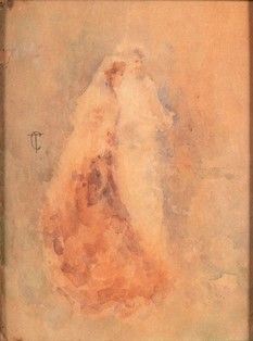 TRANQUILLO CREMONA (Pavia, 1837 - Milano, 1878) : Coppia in abiti eleganti...  - Auction Arte Moderna e Contemporanea - Pittura, Scultura, Arti decorative e Disegni dal XIX al XXI secolo - Bertolami Fine Art - Casa d'Aste