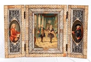 Trittico inglese in osso raffigurante Federico II e Voltaire - XIX secolo...  - Asta  Mobili e Oggetti d'arte dal XVII all'inizio del XX secolo - Bertolami Fine Art - Casa d'Aste