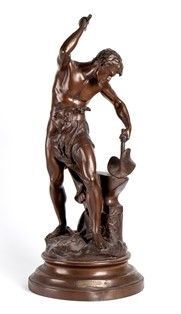 Scultura francese in bronzo - 1904, firmata Germain...  - Asta  Mobili e Oggetti d'arte dal XVII all'inizio del XX secolo - Bertolami Fine Art - Casa d'Aste