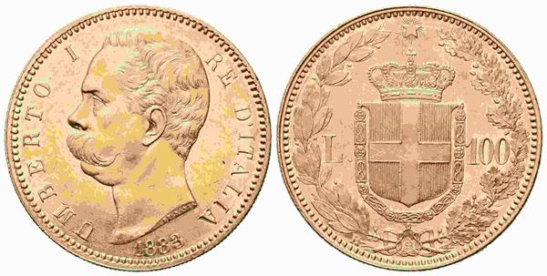 REGNO D'ITALIA. Umberto I (1878-1900). 100 lire 1883. Au (35 mm – 32,32 g). Pag...  - Auction Monete e medaglie moderne Italiane ed Estere - Bertolami Fine Art - Casa d'Aste