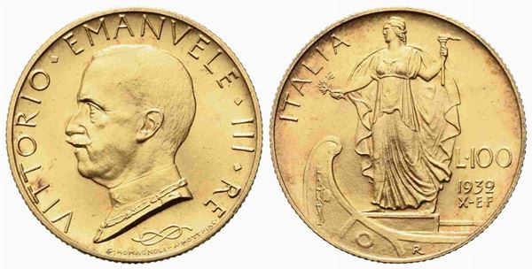 REGNO D'ITALIA. Vittorio Emanuele III (1900-1943). 100 lire 1932 X. Au (23,5 mm...  - Asta Monete e medaglie moderne Italiane ed Estere - Bertolami Fine Art - Casa d'Aste