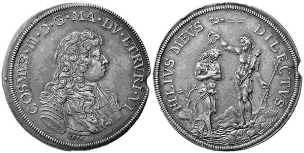 FIRENZE. Granducato di Toscana. Cosimo III de' Medici (1670-1723). Piastra 1676...