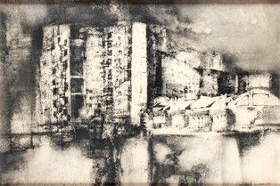 RENZO VESPIGNANI : Periferia, 1960...  - Auction Arte Moderna e Contemporanea - Pittura, Scultura, Arti decorative e Disegni dal XIX al XXI secolo - Bertolami Fine Art - Casa d'Aste