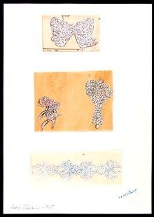Progetto per spilla, bracciale ed orecchini - anni '40, GIULIO ZANCOLLA  (Progetti per gioielli anni '40)  - Asta Gioielli e Argenti Moderni e Contemporanei - Bertolami Fine Art - Casa d'Aste
