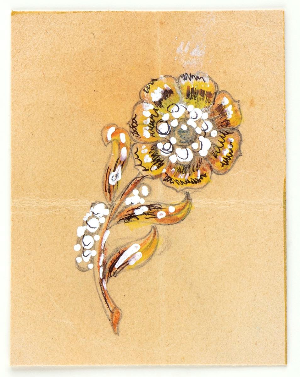 Giulio Zancolla - Progetto per quattro spille floreali