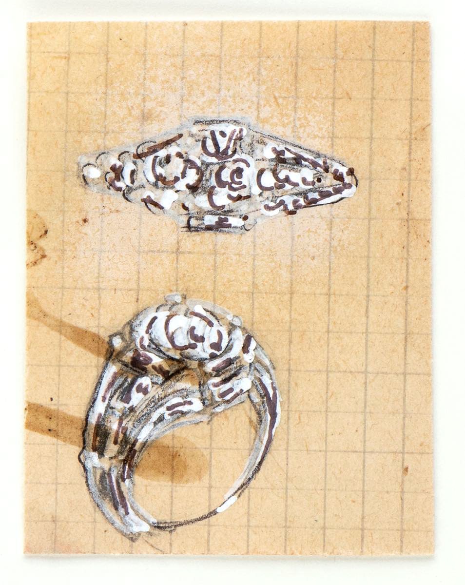 Giulio Zancolla - Progetto per orecchini e anello