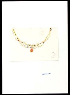 Progetto per collana - anni '60, GIULIO ZANCOLLA  disegnatore ed orafo per BULG...  - Auction Gioielli, orologi, argenti, penne ed altri oggetti d'arte e da collezione. - Bertolami Fine Art - Casa d'Aste