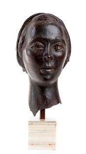 OSCAR GALLO (Venezia, 1909 - Firenze, 1994) : Ritratto femminile, 1952...  - Asta Arte Moderna e Contemporanea - Pittura, Scultura, Arti decorative e Disegni dal XIX al XXI secolo - Bertolami Fine Art - Casa d'Aste