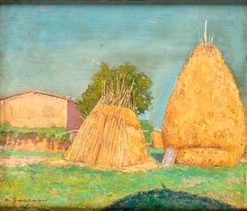 CARLO GUARNIERI (Campiglia Marittima, 1892 - Grosseto, 1988) : Pagliai...  - Asta Arte Moderna e Contemporanea - Pittura, Scultura, Arti decorative e Disegni dal XIX al XXI secolo - Bertolami Fine Art - Casa d'Aste