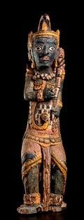 DIVINITÀ IN LEGNO DIPINTO
Bali, XIX-XX secolo...  - Asta Arte Asiatica, Africana e Precolombiana - Bertolami Fine Art - Casa d'Aste