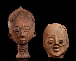 DUE TESTE IN TERRACOTTA
Africa...  - Auction Arte Asiatica, Africana e Precolombiana - Bertolami Fine Art - Casa d'Aste