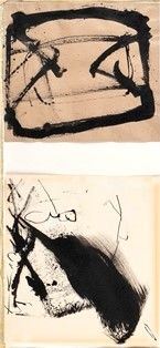 ANTONI T&#192;PIES (Barcellona, 1923 - 2012) : Lotto composto da due disegni ad inchiostro...  - Asta Arte Moderna e Contemporanea - Pittura, Scultura, Arti decorative e Disegni dal XIX al XXI secolo - Bertolami Fine Art - Casa d'Aste