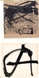 ANTONI T&#192;PIES (Barcellona, 1923 - 2012) - Lotto composto da due disegni ad inchiostro...