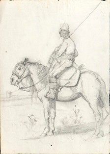 GIUSEPPE RAGGIO (Chiavari, 1823 - Roma, 1916) : Buttero a cavallo...  - Asta Arte Moderna e Contemporanea - Pittura, Scultura, Arti decorative e Disegni dal XIX al XXI secolo - Bertolami Fine Art - Casa d'Aste