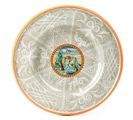 Plate with putto  - Ceramic, d. 32 cm  - Auction Dipinti, Disegni e Sculture dal XIX al XXI secolo e Collezione Cornelio Di Marzio - Bertolami Fine Art - Casa d'Aste