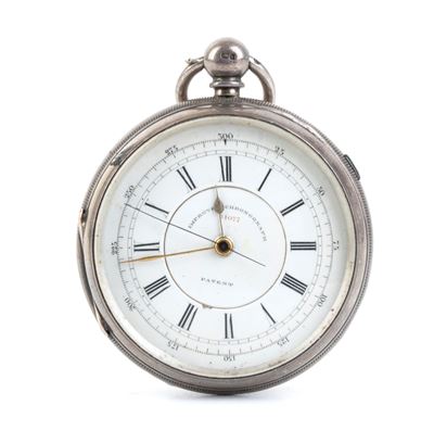Orologio da Tasca Inglese in Argento, Cronografo 1/5 Centre Seconds – Chester 1878