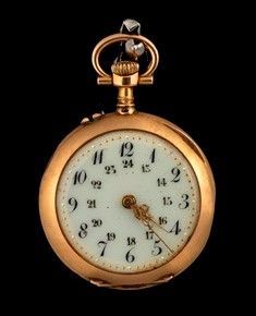 Orologio da tasca in oro e diamanti ...  - Auction Gioielli, argenti, orologi, avori e cabinet de curiosités - Bertolami Fine Art - Casa d'Aste