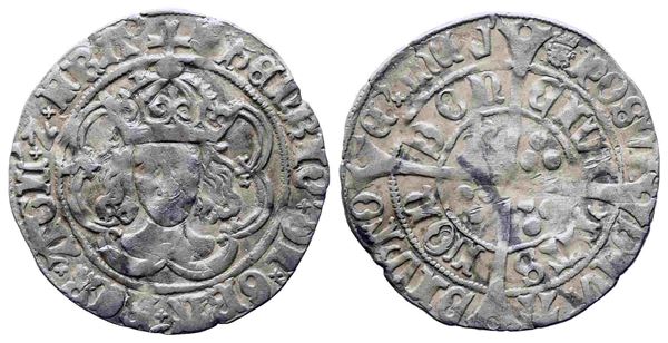 INGHILTERRA. Enrico VII (1485-1509). Silver Groat. Zecca di Londra. Segno di ze...