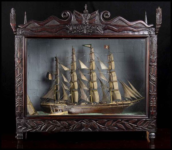 Naval Diorama  (Naval Antiques...)  - Auction Nautical & maritime antiques from the "La vecchia marina di Roma" collection - Bertolami Fine Art - Casa d'Aste
